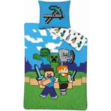 TipTrade bavlna povlečení 140x200 70x90 Minecraft Pixelový svět