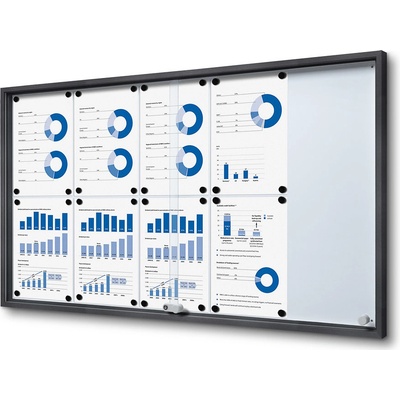 Jansen Display Interiérová vitrína 10 x A4 SLIM 1126 x 641 mm