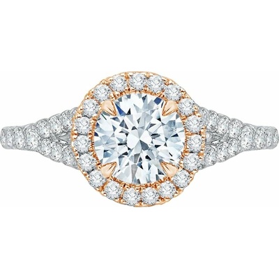 Eppi Romantický zásnubní prsten v halo stylu s diamanty Tribeca RE37852