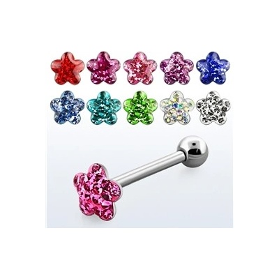 Piercingate piercing do jazyka kytička PCI00326 čirá