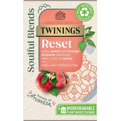 Twinings čaj SOULFUL BLENDS RESET s broskví pomerančovým květem kopřivou a meduňkou 20 sáčků 34 g