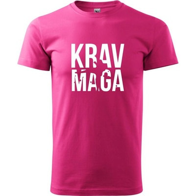 Nápis Krav Maga tričko purpurové