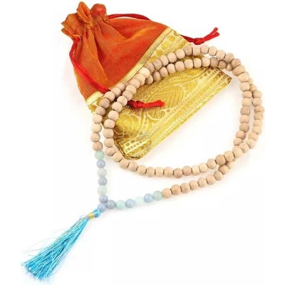 Korálky Mala tulsi 108/8 mm angelit a amazonit