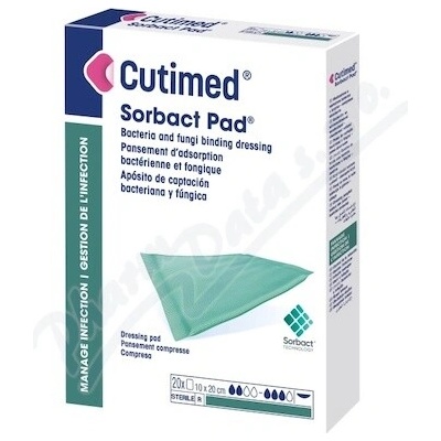 Cutimed Sorbact Pad antimikr.komprese 10 x 20 cm 20 ks