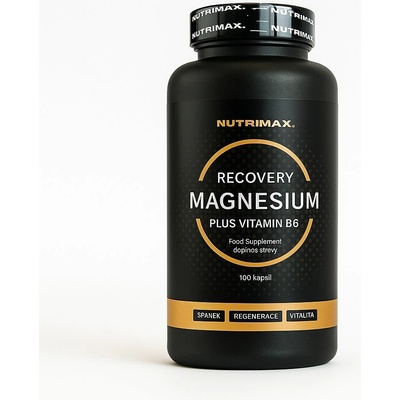 NutriMax Recovery Magnesium 1000 mg Hořčík + Vitamín B6 100 kapsúl