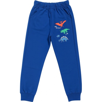 xcena Tepláky bavlněné modré DINO