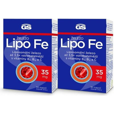 GS Železo Lipo Fe 2 x 30 kapslí