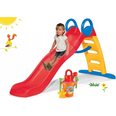 Smoby Set šmykľavka Funny Toboggan 2 m+vedro set s krhlou Ryba SM820401-16