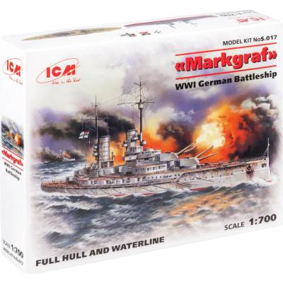 ICM Markgraf WWI German Battleship 1:700