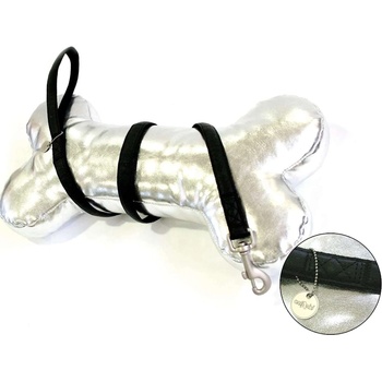 Croci Mylord Nero повод за куче - черен, 120 мм х 25 мм