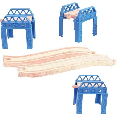 Bigjigs Rail Dřevěné koleje set mostní konstrukce