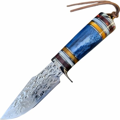 Damaškový outdoorový nôž LK 39491 Modrá/Multi 10 cm
