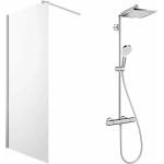Omnires Комплект душ кабина Omnires Marina Walk-In хром 110x200 см и душ колона Hansgrohe Crometta хром (DNR11XCRTR+27271000)