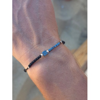 Черна мъжка гривна The Shield (МСГ 4)