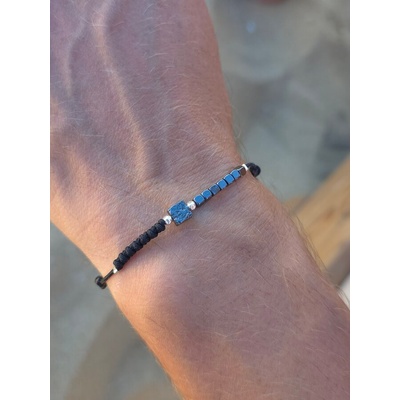 Черна мъжка гривна The Shield (МСГ 4)