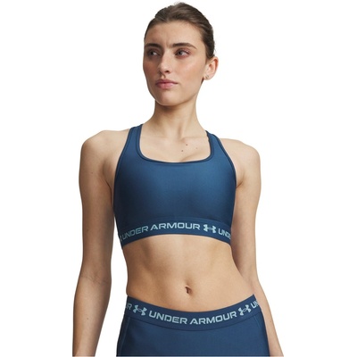 Under Armour Women's Crossback Medium Impact Sports Bra - Blue/Blue Haze