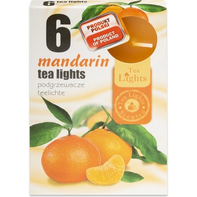 Admit Tea Lights Mandarin 6 ks