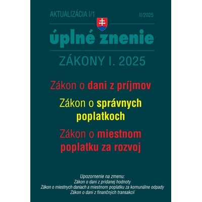 Aktualizácia I/1 - Daňové a účtovné zákony - Poradca s.r.o.