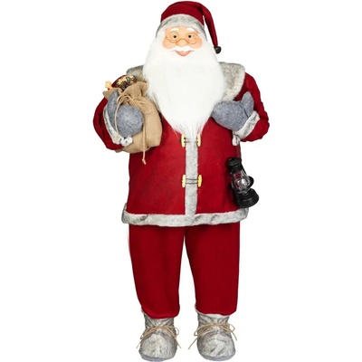 MagicHome Dekorácia Santa, červený, 120 cm