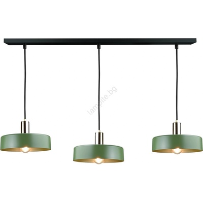 Keter Lighting Пендел HAKI 3xE27/60W/230V зелен/черен/лъскав хром (KE0114)