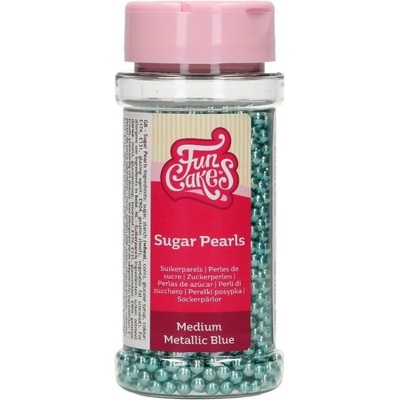 SLEVA: FunCakes sugarpearls 4mm - metallic blue - 80g