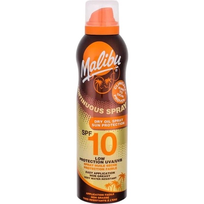 Malibu Continuous Dry Oil Spray SPF 10 sunscreen 175ml - Clear (White)