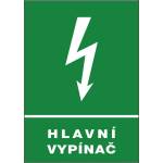 ČERVA EXPORT IMPORT a. s CERVA 12404 T. / Табела за безопасност "ГЛАВЕН ПРЕВКЛЮЧВАЧ" - 30x21 см (9903001799999)