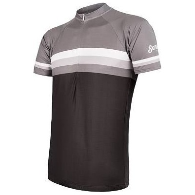 Sensor SUMMER STRIPE krátký rukáv černá/šedá šedá pánský