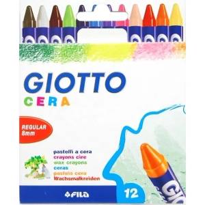 GIOTTO Мазен молив GIOTTO Cera кръгъл заострен 8 мм 12 цвята 2814 00 (2814 00)