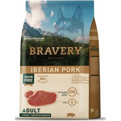 Bravery dog Adult Large Medium Grain Free Iberian pork 4 kg