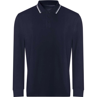 Unisex polokošile s kontrastním límečkem Tipped 100 Oxford námořnická bílá modrá