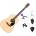 Fender CD-60S Dreadnought WN Deluxe Standard SET Natural Акустична китара