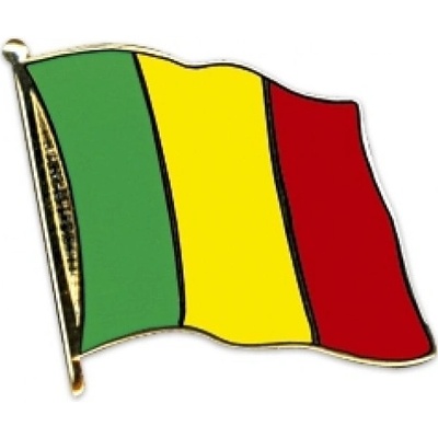 Odznak (pins) 20mm vlajka Mali - farebný