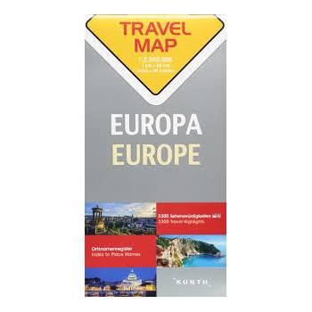 Travelmap Reisekarte Europa Europe 1:2.500.000