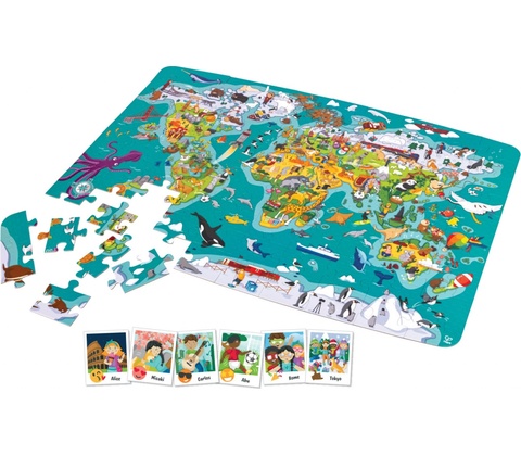 Hape Mapa světa 2v1