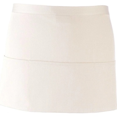 Premier PR155 Krátka zástera do pása s vreckom Colours biela