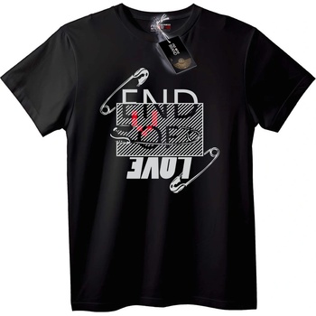 NOONEBRAND Тениска Край на любовта - XS, Black