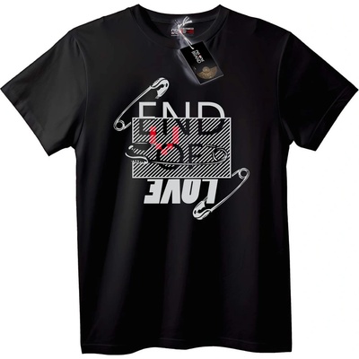 NOONEBRAND Тениска Край на любовта - XS, Black