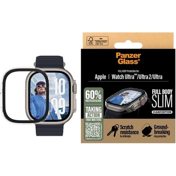 PanzerGlass Стъклен протектор PanzerGlass - Apple Watch Ultra/Ultra 2, прозрачен (5715685003646)