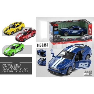 Wiky Auto kovové s pruhy na zpětné natažení 12 cm