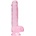 Shots Toys Реалистично дилдо с тестиси Crystal Clear 17 см. розово