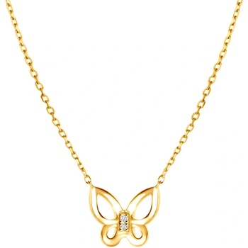 SAVICKI Колие с пеперуда Animals: злато, диаманти
