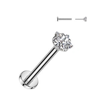 Šperky4U piercing do brady PUSH IN labreta titan TIT1355