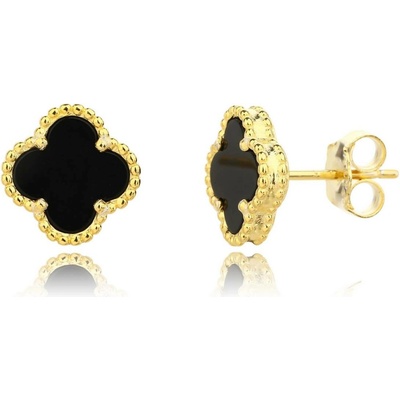 Jan Kos jewellery Stříbrné náušnice s černým zirkonem MHT-82