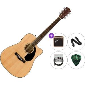 Fender CD-60SCE Standard SET Natural Електро-акустична китара Дреднаут