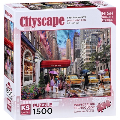KS Games Пъзел KS Games от 1500 части - Пето Авеню, Ню Йорк (22045)