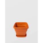 Sterk Plast РК Саксия с подложка КВАДРАТ кафява №5 /28cm X 21CM (642204)