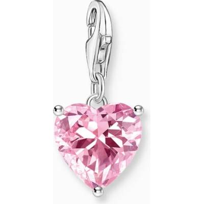 Thomas Sabo prívesok charm Silver heart with pink stone 2205 051 9
