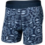 Saxx Мъжко синтетично термобельо Saxx Droptemp Cooling Cotton Boxer Brief Fly Everyday base layer - Backsplash / Dark Ink - размер XL (014-2472-0614)