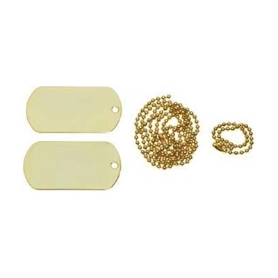 MFH Dog-Tags psie štítky zlaté s retiazkou